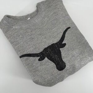 Gameday Couture Gray Metallic Longhorn‎ Texas University Sweater Women's M